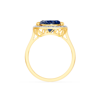 Anillo de Oro Sólido de 14K, 9K, 10K, 18K con Gema de Laboratorio de 6 Quilates, Certificado IGI, RJC, ODM, OEM, Fabricante de Joyería Fina Ética, Venta al por Mayor E201346 - Product Image 3