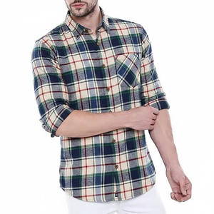 Camisas Casuales de Hombre de Manga Larga, Tejidas en Algodón y Mezclilla, con Logotipo Personalizado, Ecológicas y Transpirables, Último Diseño - Product Image 1