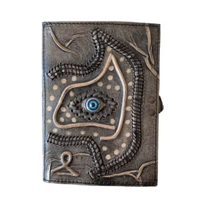 Diario Clásico Vintage de Cuero Hocus Pocus, Libro de Hechizos del Ojo Turco, Hecho a Mano, Decoración Religiosa de Halloween, Artesanía de Brujería, Piel de Vaca y Aleación - Product Image 5