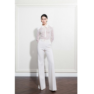 New Trend Women Tops And Blouses ELEGANT SHIRT FLORAL MESH <b>LACE</b> Embroidered <b>Lace</b> Durable Cuff <b>Sleeve</b> Women's Blouses & Shirts - Product Image 2