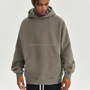 High Quality Men's Thick Heavyweight 450 Gsm Cotton Puff Printing Hoodies Oversized <b>Lined</b> Pullover No <b>String</b> Fleece Sweatshirt - Product Image 1
