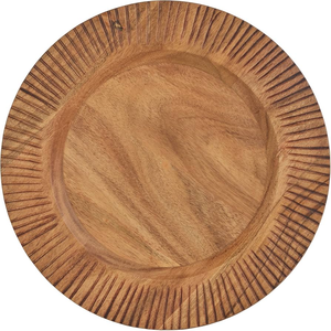 Nouvelle Arrivée Assiette de Présentation en Bois d'Acacia, Assiette Ronde Élégante en Bois, Design Vintage, Vente Chaude - Product Image 6