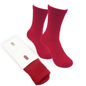 <b>Diabetic</b> Dress Crew <b>Socks</b> Solid Color Soft Cotton Seamless Gentle Top Non Binding Breathable Office Daily Wear Wholesale - Product Image 5