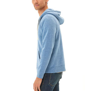 Sudaderas con capucha para hombre, personalizadas al por mayor, 100% algodón, de punto liso, con forro polar, ligeras, con doble cremallera - Product Image 3