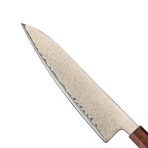 Couteau de cuisine d'extérieur haut de gamme en cuivre à motif Damas avec manche en bois stabilisé pour les voyages - Product Image 5