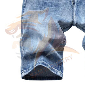 กางเกงยีนส์ขาสั้นผู้ชายสไตล์วินเทจแบบซักล้างขายส่ง กางเกงยีนส์ผู้ชายดีไซน์เนอร์ชั้นนำ ความยาวระดับเข่า ทรงตรง - Product Image 5