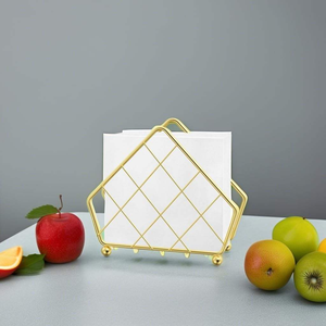 Porte-serviettes en métal de qualité supérieure avec revêtement en poudre, au design moderne, idéal pour la table à manger à la maison, le café ou le bureau - Product Image 2