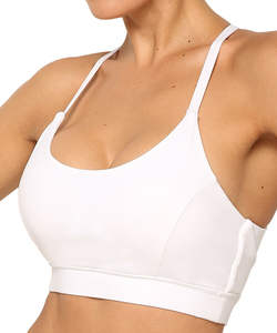 Sujetador Deportivo para Mujer con Logotipo Personalizado OEM, Ecológico, Transpirable, para Yoga y Gimnasio, Soporte Medio, Antibacterial, Secado Rápido - Product Image 3