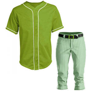 Uniforme de baseball entièrement personnalisé avec impression de logo à vendre – Uniforme de baseball uni teint tendance en couleur unie - Product Image 4
