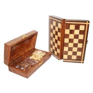 Nouveau Design 2025 Boîte de jeux d'échecs en bois massif Article en gros Article cadeau décoratif pour la maison Article d'artisanat indien de haute qualité - Product Image 5