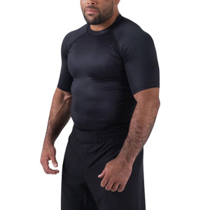 Custom Men Solid Compression Shirt OEM Private Label Short Sleeve Gym Fitness T Shirt Quick Dry Sportswear Supplier - Product Image 6