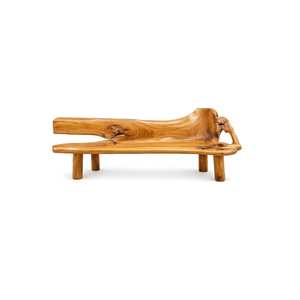 ARTERRA Luxury Natural Edge Teak Wood <b>Bench</b> Hand Carved Luxury Resort Furniture Outdoor Patio Long Seating - Product Image 4