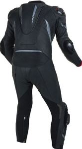 Combinaison de moto pour homme en PU rouge et noir, manches longues, coupe-vent, protection toutes saisons, veste et pantalon - Product Image 6