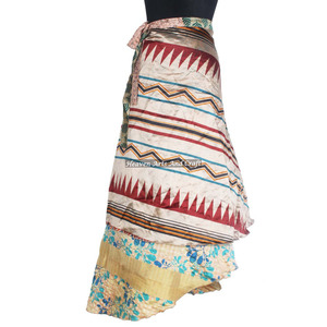 Achetez en gros en ligne : Jupes longues en soie indienne, style sari, tendance, pour la plage, pour filles, à porter comme cache-maillot, Vintage Magic - Product Image 5