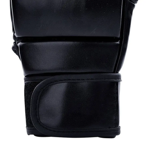 Gants de MMA sur mesure 12 oz en PU noir, imperméables, avec sangle de poignet réglable, pour le karaté, les arts martiaux, la boxe, le Muay Thai, le kick-boxing - Product Image 5