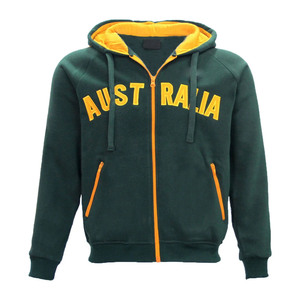 <b>Men</b>’s Premium Fleece Zip-Up Hoodie <b>Jacket</b> Custom Logo Australia Style Contrast Lining Hooded Sweatshirt Winter Casual Streetwear - Product Image 1