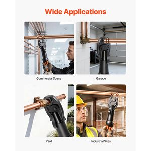 Utensili a pressione compatte serie 7/8 pollici con ganasce in acciaio temprato 52 HRC per applicazioni HVAC/R ad alta pressione, compatibili con piegatubi - Product Image 6