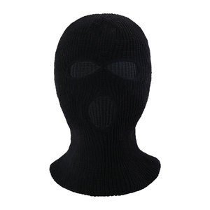Vente en gros usine – Cagoule de ski 3 trous, masque d'hiver, balaclava, pour sports, cyclisme, pêche, imperméable, coupe-vent, unisexe, adulte, 100 % - Product Image 2