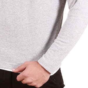 เสื้อสเวตเชิ้ตคอกลมสีเทาอ่อนสำหรับผู้ชาย แขนยาว สวมใส่สบายๆ เหมาะสำหรับฤดูใบไม้ร่วงและฤดูหนาว - Product Image 6