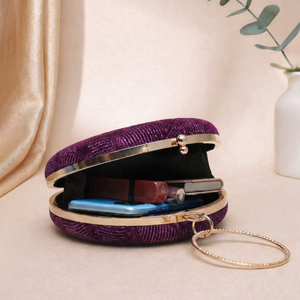 Wine Embroidered Clutch Bag Luxury Wedding Evening <b>Handbag</b> for Women Occasions - Product Image 2
