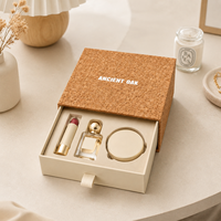 Boîte à tiroirs en liège durable pour cosmétiques, rouge à lèvres, ensemble de maquillage, emballage cadeau écologique personnalisé