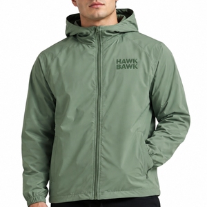 Men Hooded Windbreaker <b>Jacket</b> Premium <b>Waterproof</b> Windproof Lightweight Comfortable Durable Elastic Cuffs For Comfortable Fit - Product Image 1