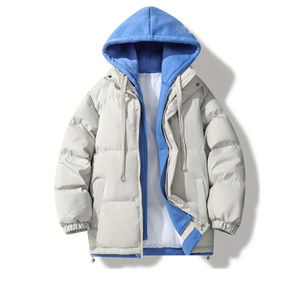 Veste matelassée chaude à capuche pour homme, style décontracté, pour l'extérieur, vente en gros - Product Image 1