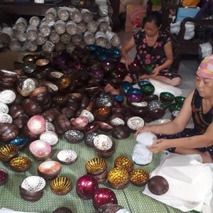 Tazón de Coco con Mosaico de Perlas Hecho a Mano en Vietnam, Diseño Clásico, Apto para Lavavajillas, para Decoración del Hogar, Regalo Decorativo - Product Image 4