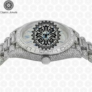 Montre de luxe pour femme Charm Jewels en acier inoxydable, 30 mm, ronde, analogique, quartz, cristal saphir, bracelet diamant, bijoux de mode - Product Image 2