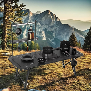 Portatile altezza regolabile in alluminio IGT tavolo Design moderno mobili da esterno per Picnic campeggio cucina borsa per il trasporto per - Product Image 5