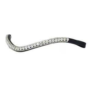 Cintas para la Frente de Caballo de Cuero Ondulado en Oro Rosa de la Mejor Calidad, 12 mm, con Cristales Grandes, Se Acepta OEM, Productos Ecuestres - Product Image 1