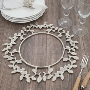 Modern Stylish Silver Metal Charger Plate Suitable For <b>Dining</b> <b>Table</b> And Premium Decorative <b>Table</b> Setting Base Plate From India - Product Image 5