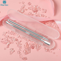 Prix de gros – Kit professionnel d'outils de manucure en acier inoxydable pour repousser les cuticules, conception double face, instruments de beauté de haute qualité pour