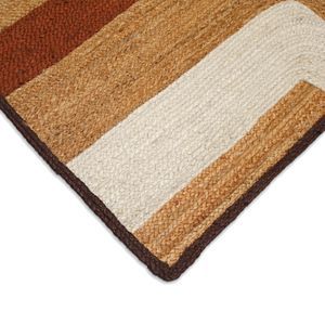 Alfombra Grande de Yute Natural Trenzado a Mano, Estilo Bohemio, Patrón Geométrico, Ecológica, Hecha a Mano, Rectangular, Mediana - Product Image 3