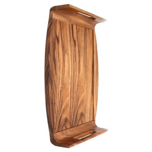 Bandeja de Madera Pulida Natural en Forma Clásica, Hecha a Mano, Duradera, para Exhibición de Alimentos, Juegos de Té o Cestas de Regalo por Apex Align - Product Image 3