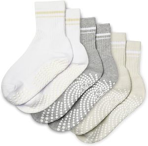 Pilates <b>Socks</b> With <b>Grips</b> for Women Cute Non Slip Crew Gripper Yoga <b>Sock</b>-Grippy Sticky for Hospital/Dance Barre/Workout - Product Image 2