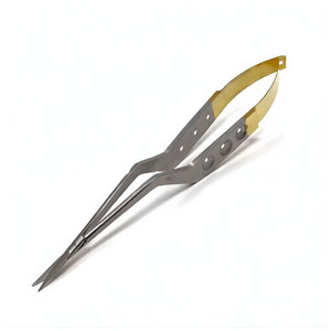Micro-ciseaux manuels de 8 pouces en acier inoxydable, autoclavables, pour neurochirurgie, instrument de coupe chirurgical de précision pour opérations délicates - Product Image 1