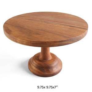 Productos Atractivos, Diseño Artesanal, Soporte Redondo para Servir Pastel de Cumpleaños, para Fiestas y Celebraciones, de Madera - Product Image 1