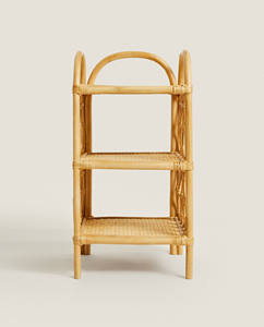 Étagère en rotin faite à la main de qualité supérieure, étagère de rangement portable, respectueuse de l'environnement, meubles décoratifs pour la salle de bain - Product Image 2