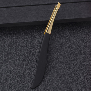 1Pc Professional Stainless Steel Hair Removal Eye Brow Eyebrow Tweezers Clip Gold Women Beauty Makeup Tools - Product Image 6