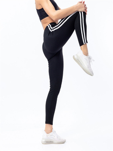 Leggings de compression évasés à taille haute et élastique pour femmes, longueur cheville, effet froncé aux fesses, pour la course et le fitness (vente en gros) - Product Image 4
