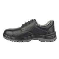Chaussures de sécurité à bout en acier noir, bottes de travail en cuir véritable pour hommes, imperméables, respirantes, antidérapantes, chaussures industrielles antistatiques