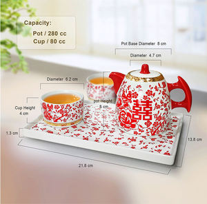 Juego de Porcelana de Doble Felicidad de Excelente Calidad, Estilo Oriental, Impreso con Serigrafía, Shin Tai Yuan, Fabricante Directo de Taiwán - Product Image 3