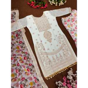 ชุดสูทงานเลี้ยงสวยงามสำหรับผู้หญิง พร้อมเสื้อพิมพ์ลายดิจิทัลและผ้าคลุมไหล่ - Product Image 6