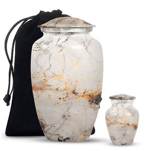 Urna de Aluminio con Tapa de Rosca para Cenizas Humanas, Tamaño Adulto - Cierre Roscado Seguro - Urna Funeraria Metálica - Florero Conmemorativo para Funeral - Product Image 2