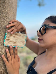 Nuevo pelo marrón hecho a mano Real en piel oculta monederos de cambio de moneda de cuero lindo pequeño rectángulo forma moneda tarjeta cremallera casos - Product Image 6