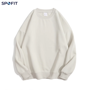 Sweat-shirt à capuche oversize en coton bouclé de qualité supérieure, respirant, décontracté, pour l'automne, avec logo personnalisé sur le devant - Product Image 1