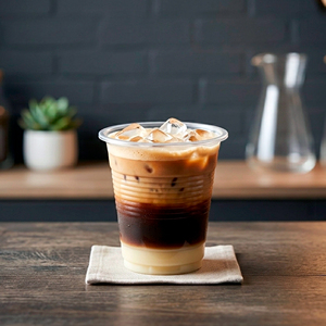 QUANG QUAN Recyclable Transparent Disposable PP Single Wall Plastic <b>Cups</b> 16/22/24oz 95mm Lid for Iced Coffee Tea <b>Cold</b> - Product Image 1