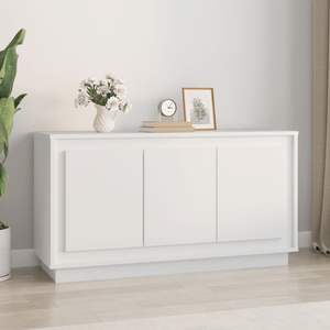 Buffet en bois d'ingénierie blanc 40,2 po x 13,8 po x 21,7 po - Product Image 1