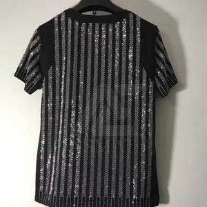 T-shirt pour homme en strass de qualité supérieure, nouveau style, sur mesure, vêtements d'été pour homme, t-shirt en strass - Product Image 6